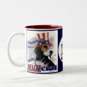 Tasse 2 Couleurs Cadeaux beagles (Gauche)