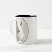 Tasse 2 Couleurs Cadeaux bergers allemands blancs (Devant gauche)