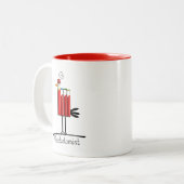 Tasse 2 Couleurs Cadeaux "Blood Tube Bird" (Devant gauche)