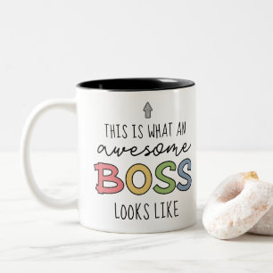 Tasse 2 Couleurs Cadeaux Boss géniaux Dons amusants pour le patro