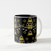 Tasse 2 Couleurs Cadeaux British Narrowboat (Devant droit)