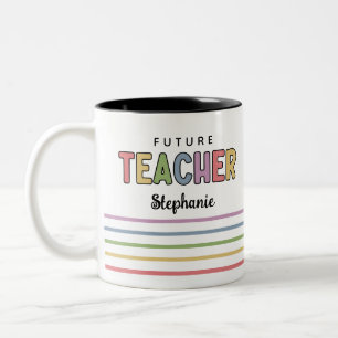 Tasse 2 Couleurs Cadeaux colorés de futurs enseignants personnalisé