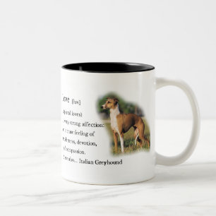 Tasse 2 Couleurs Cadeaux d'art de Lévrier Italien