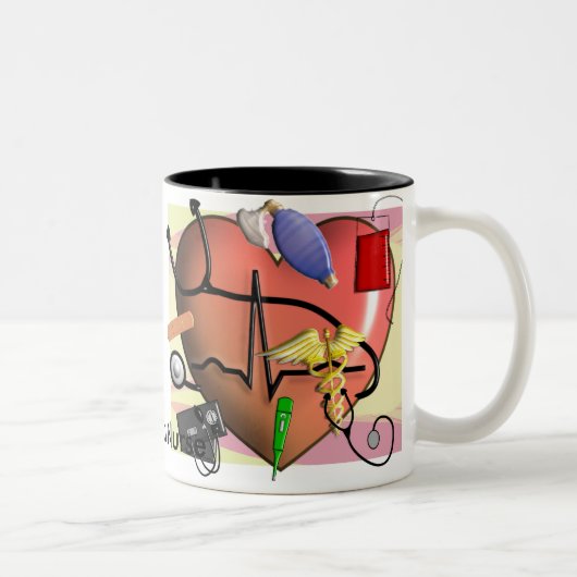 Tasse 2 Couleurs Cadeaux d'art d'infirmière de traumatisme (Droit)