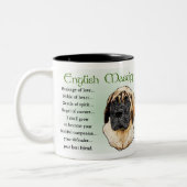 Tasse 2 Couleurs Cadeaux d'art Mastiff anglais (Gauche)