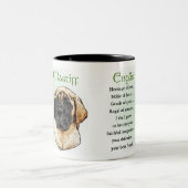 Tasse 2 Couleurs Cadeaux d'art Mastiff anglais (Centre)