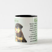 Tasse 2 Couleurs Cadeaux d'art Rottweiler (Centre)