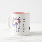 Tasse 2 Couleurs Cadeaux d'assistant social (Devant gauche)