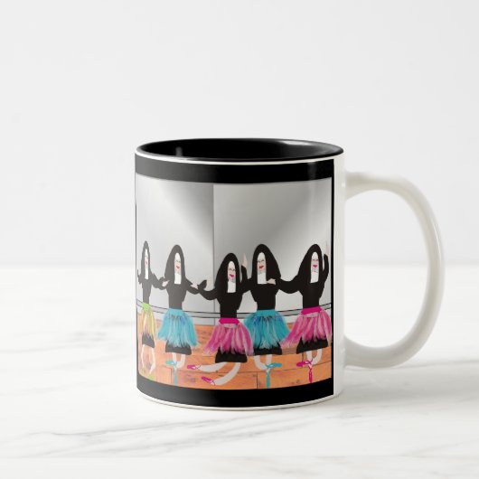 Tasse 2 Couleurs Cadeaux de ballerine de nonne (Droit)