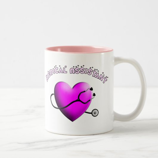 Tasse 2 Couleurs Cadeaux de conception de COEUR de ROSE d'aide (Droit)