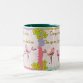 Tasse 2 Couleurs Cadeaux de jubilé d'argent des soeurs (Centre)