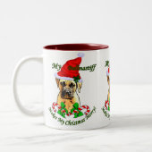 Tasse 2 Couleurs Cadeaux de Noël Bullmastiff (Gauche)