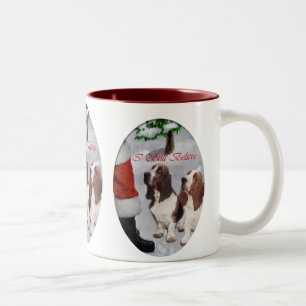 Tasse 2 Couleurs Cadeaux de Noël de Basset Hound