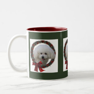 Tasse 2 Couleurs Cadeaux de Noël de Bichon Frise