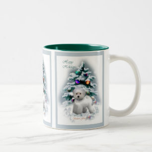 Tasse 2 Couleurs Cadeaux de Noël de Bichon Frise
