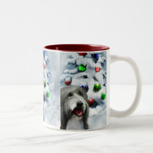 Tasse 2 Couleurs Cadeaux de Noël de Collie