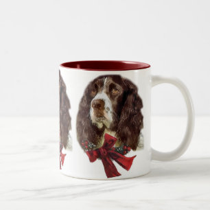 Tasse 2 Couleurs Cadeaux de Noël pour Springer Spaniel Anglais