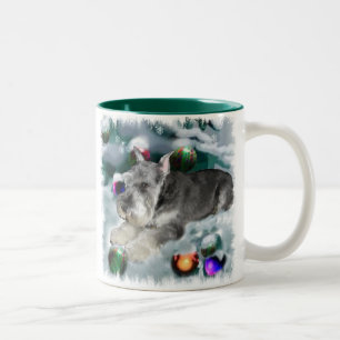 Tasse 2 Couleurs Cadeaux de Noël Schnauzer Miniature