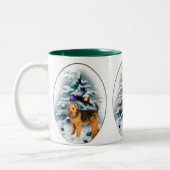 Tasse 2 Couleurs Cadeaux de Noël Welsh Terrier (Gauche)