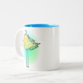 Tasse 2 Couleurs Cadeaux de "oiseau de grammaire" de professeur (Devant gauche)