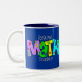 Tasse 2 Couleurs Cadeaux d'enseignant en mathématiques à la retrait (Gauche)