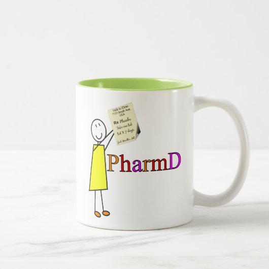Tasse 2 Couleurs Cadeaux d'étudiant de pharmacie de PharmD (Droit)