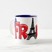 Tasse 2 Couleurs Cadeaux français de passionés du football de (Devant gauche)