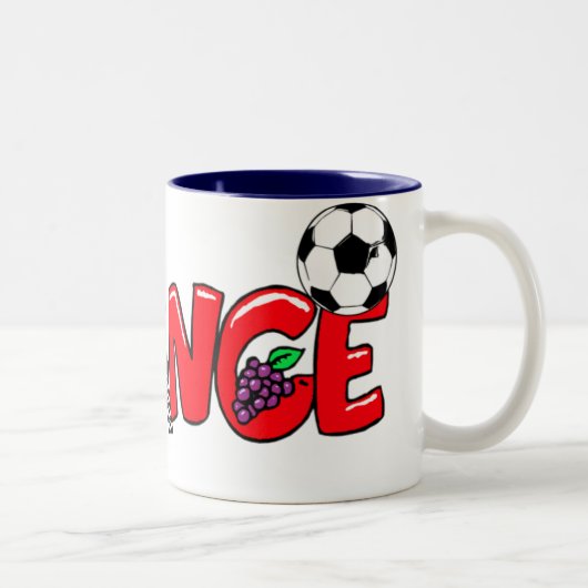 Tasse 2 Couleurs Cadeaux français de passionés du football de (Droit)