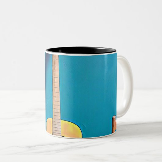 Tasse 2 Couleurs Cadeaux guitaristes (Devant droit)