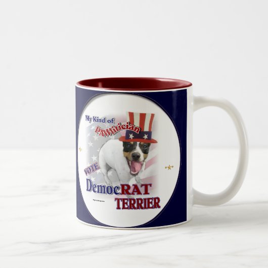 Tasse 2 Couleurs Cadeaux RAT TERRIER (Droit)