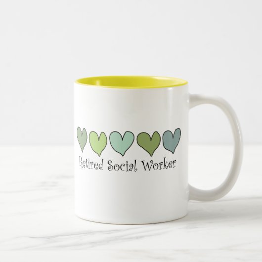 Tasse 2 Couleurs Cadeaux retirés d'assistant social (Droit)