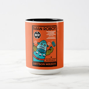 Tasse 2 Couleurs Cadeaux Robot Pour Anniversaire Ou Mariage