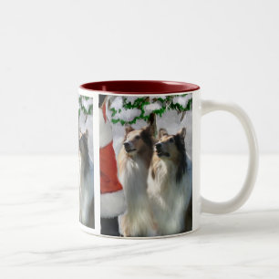 Tasse 2 Couleurs Cadeaux rugueux de Noël de colley de sable