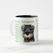 Tasse 2 Couleurs Cadeaux Schnauzer miniatures (Devant gauche)