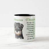 Tasse 2 Couleurs Cadeaux Schnauzer miniatures (Centre)