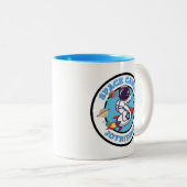 Tasse 2 Couleurs Cadet spatial - Joyéquitation (Devant droit)