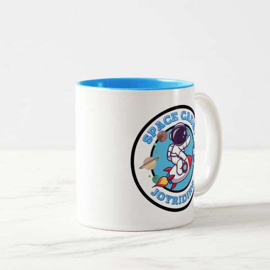 Tasse 2 Couleurs Cadet spatial - Joyéquitation (Devant droit)