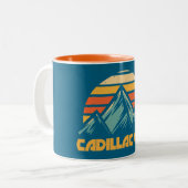 Tasse 2 Couleurs Cadillac Mountain Retro Turquoise (Devant gauche)