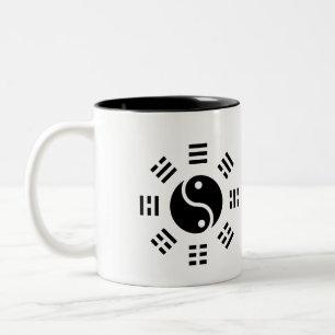 Tasse 2 Couleurs Cadran Organique du TCM Yin Yang Bagua