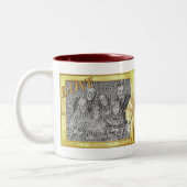 Tasse 2 Couleurs Cadre Photo Design Amour Et Bow Élégant (Gauche)