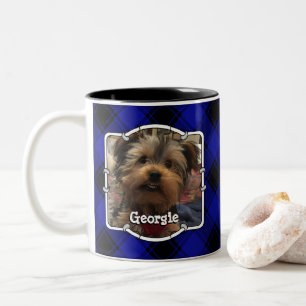 Tasse 2 Couleurs Cadres photo personnalisés 2 Classic Bleu & Noir P