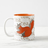 Tasse 2 Couleurs Café à la main Écureuil rouge (Gauche)