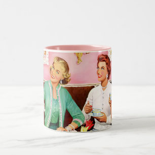 TASSE 2 COULEURS CAFÉ À THÉ DES ANNÉES 1950