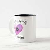 Tasse 2 Couleurs Café Aimer Chien Maman Coeur mignon (Devant gauche)