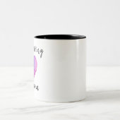 Tasse 2 Couleurs Café Aimer Chien Maman Coeur mignon (Centre)