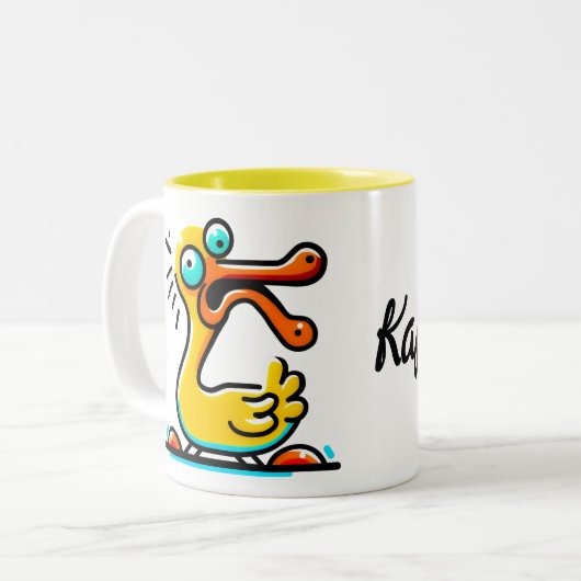 Tasse 2 Couleurs Café avec canard (Devant gauche)