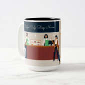 Tasse 2 Couleurs Café Café Boutique Personnalisée (Devant gauche)