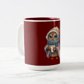 Tasse 2 Couleurs Café chouette (Devant gauche)