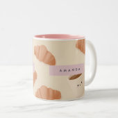 Tasse 2 Couleurs Café Cute Pastel Croissant (Devant droit)