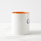 Tasse 2 Couleurs café dans la police de google (Centre)